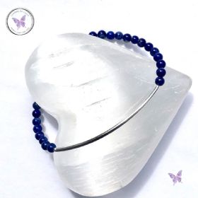 Lapis Lazuli Beaded Tube Bracelet